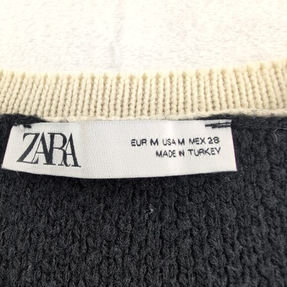 Zara Black and Cream Cardigan - Picture 2 of 8